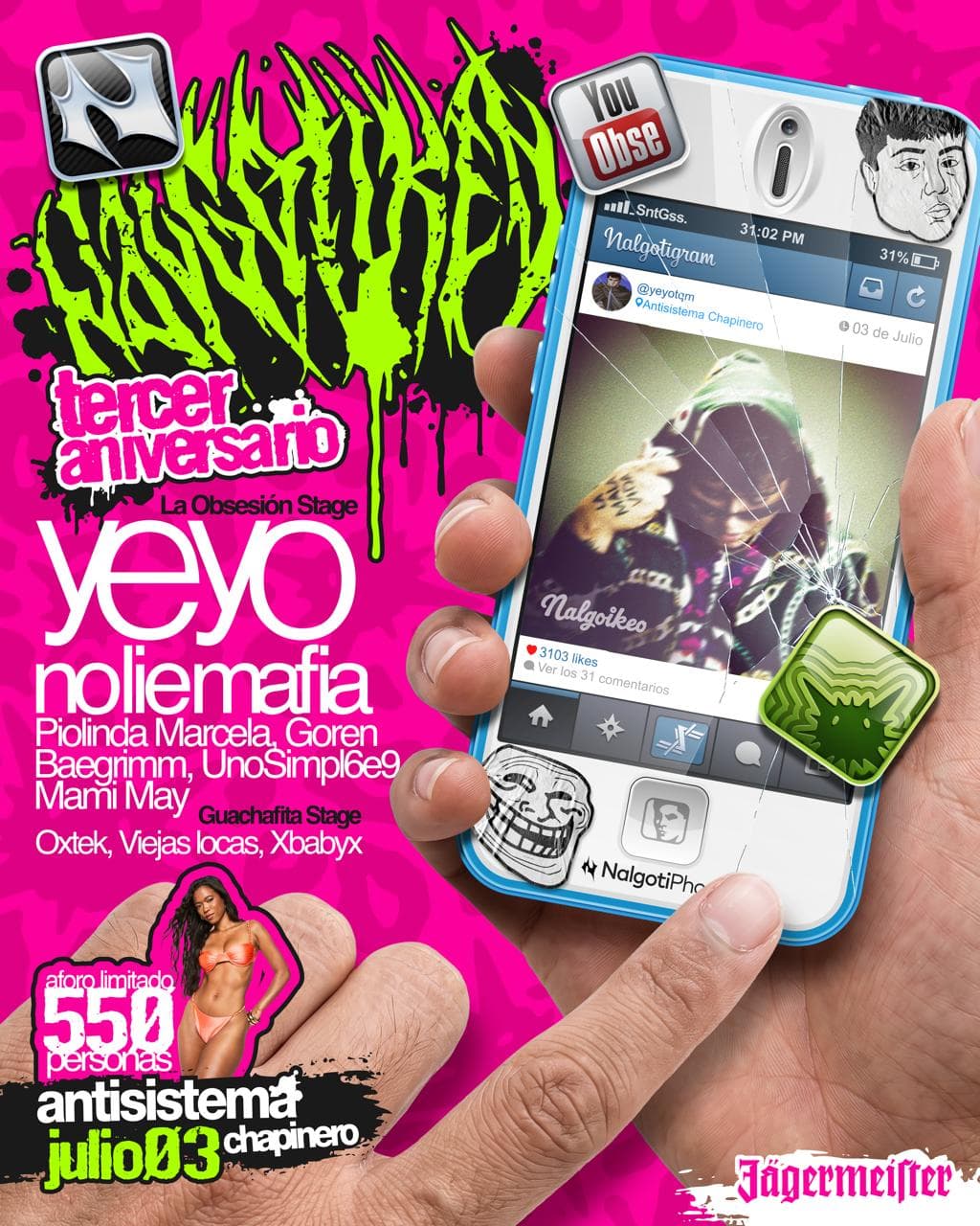 Tercer Aniversario Nalgotikeo
