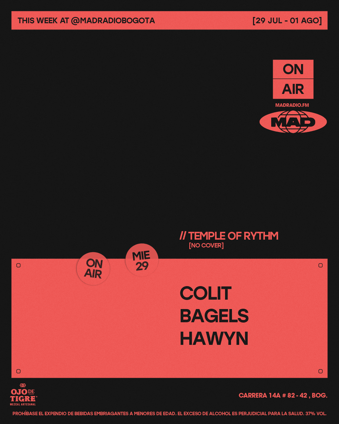 TEMPLE OF RYTHM: COLIT / BAGELS / HAWYN
